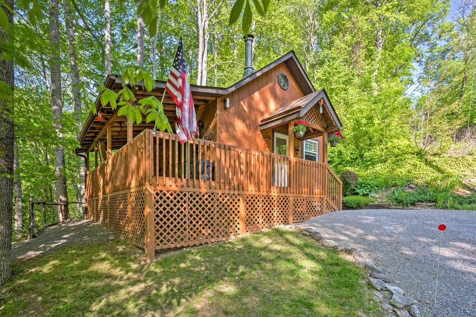 Tucked in the corner.