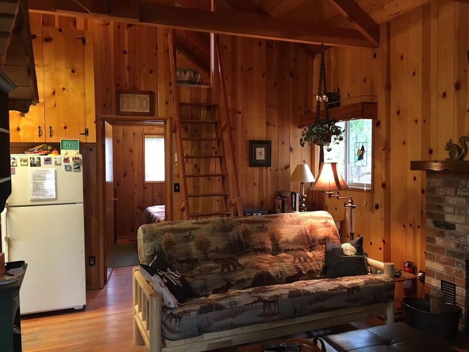 In Living room looking toward loft and bedroom