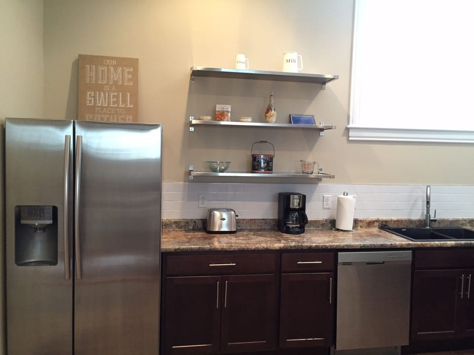 Open concept kitchen with lots of upgrades & tools for preparing meals