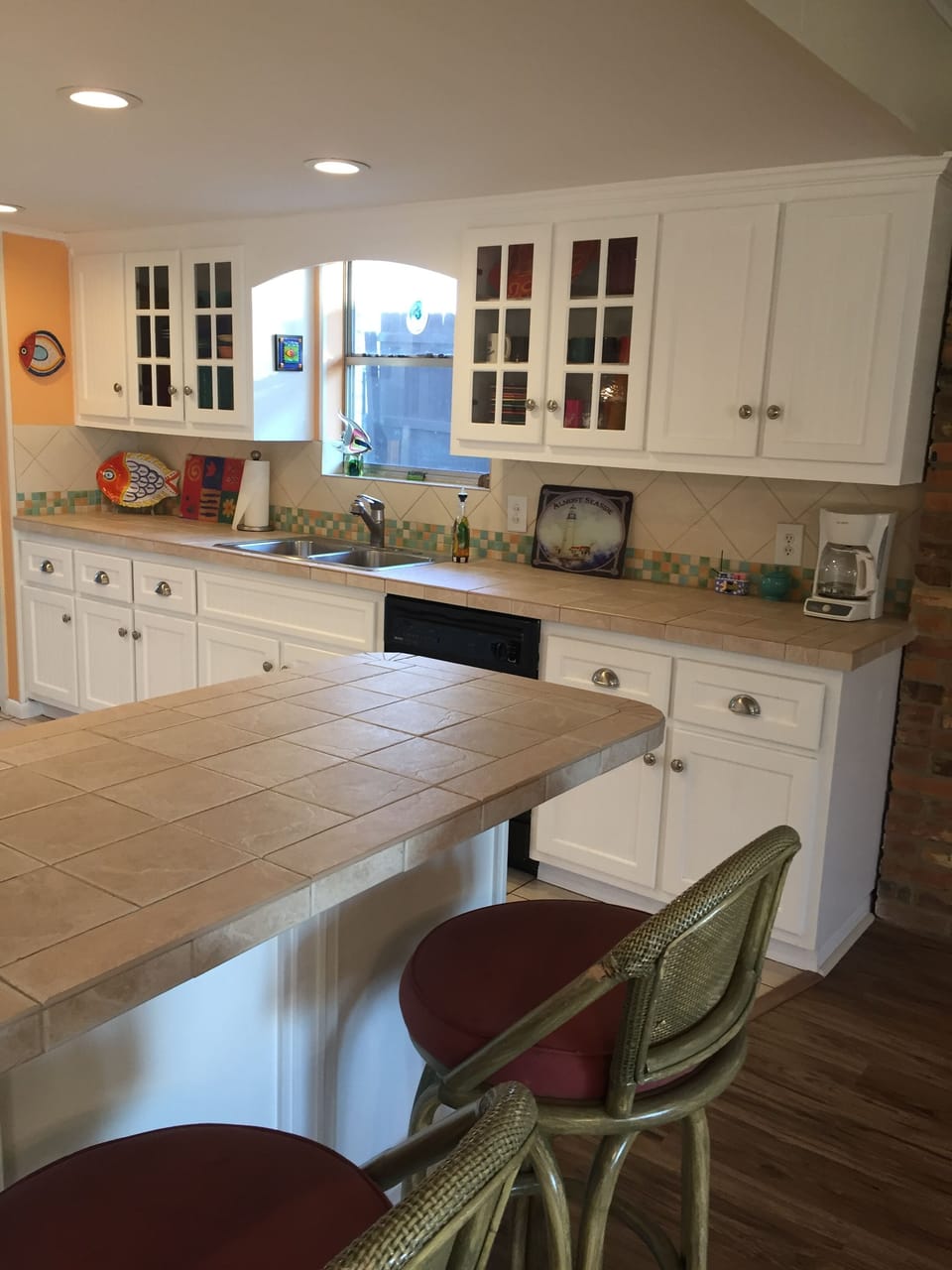 The kitchen is fully stocked with everything any cook could want  