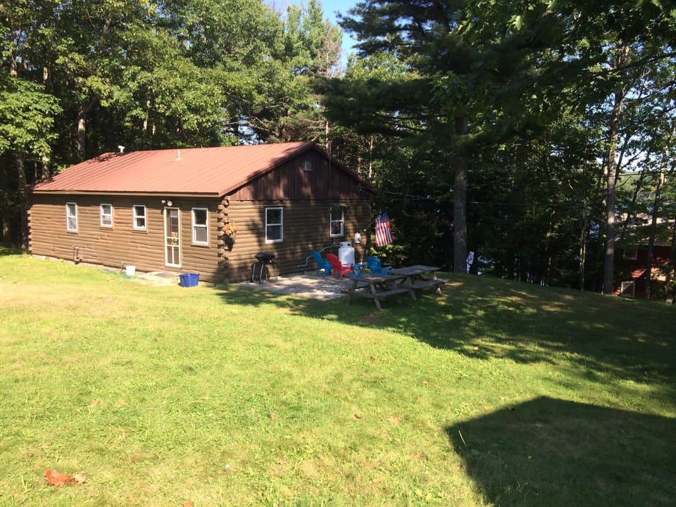 Large yard for children and animals. View from the driveway.