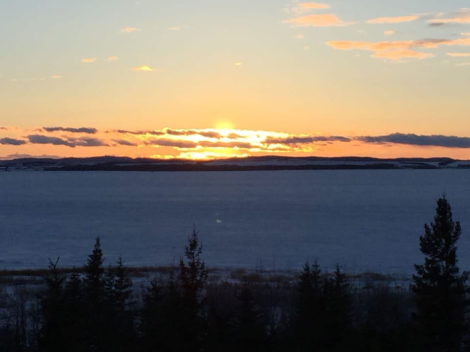 sunset from the deck