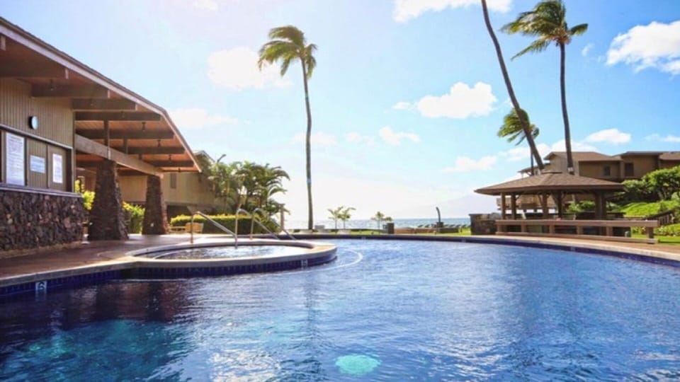 If you get tired of the ocean, there's a heated pool.