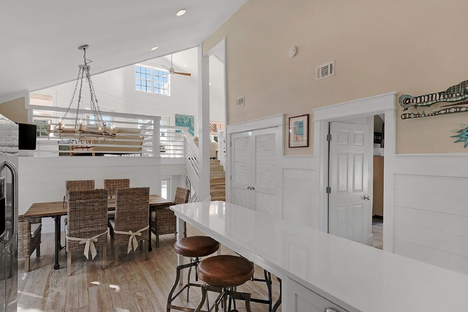 Kitchen with view to upstairs living area
