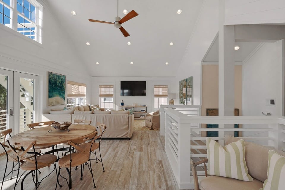 Living room with plenty of seating and spaces for entire family