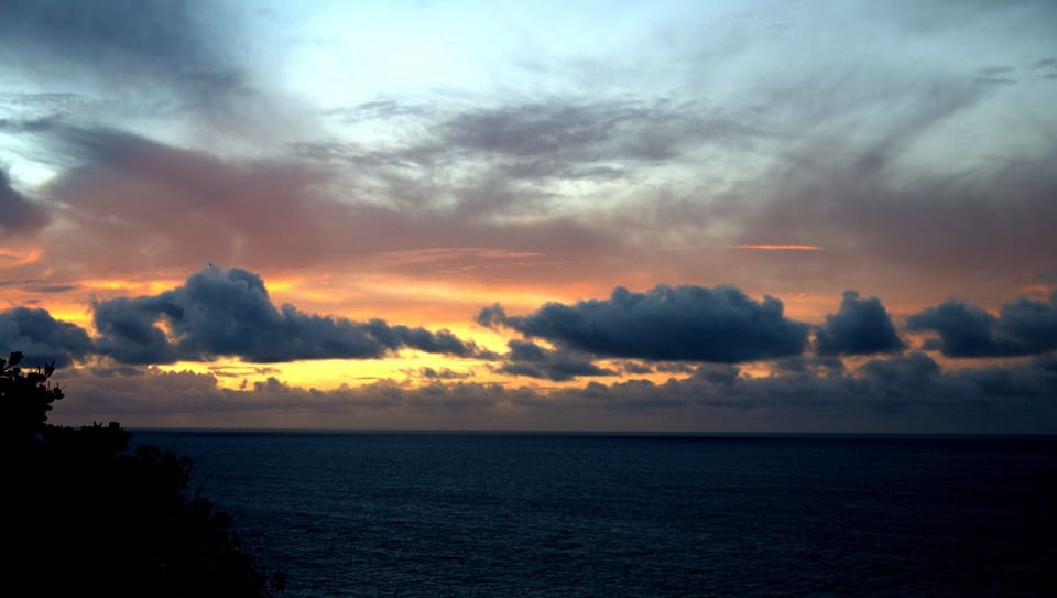 The sun sets on another perfect St. Thomas day.