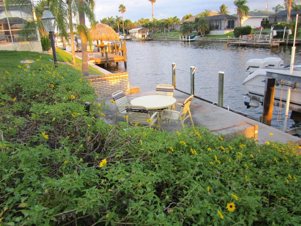 Enjoy fishing at our backdoor dock or sunsets on the patio. 