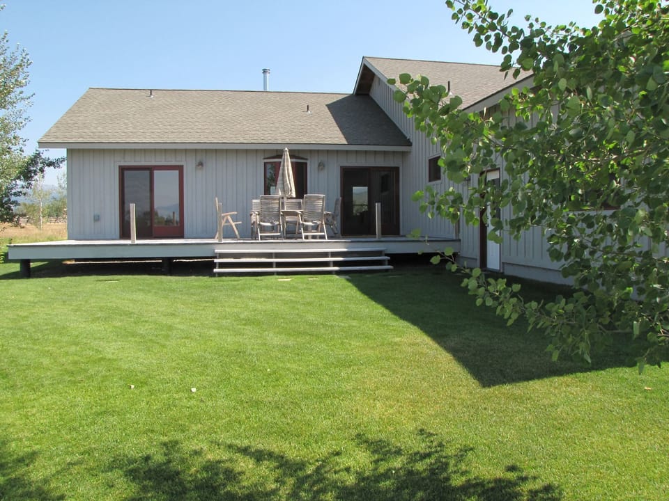 Enjoy beautiful Teton Valley sunsets on the back deck