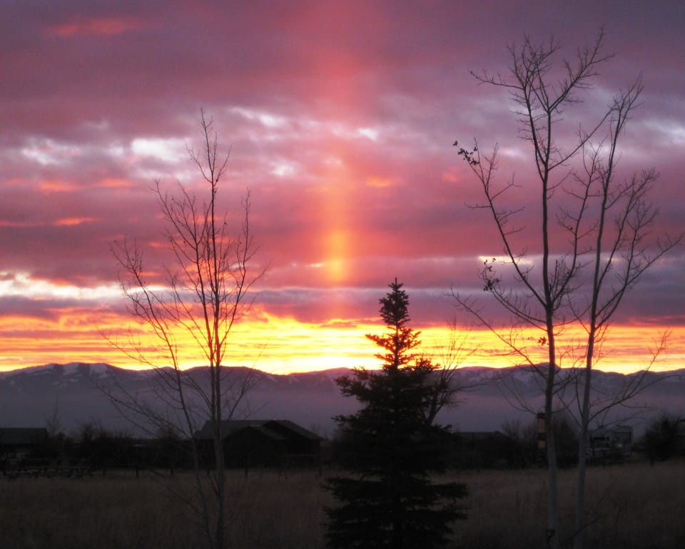 Spectacular sunsets on the back deck