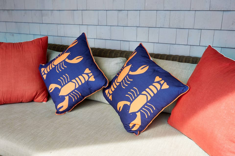Comfy Cushions on Porch Sofa