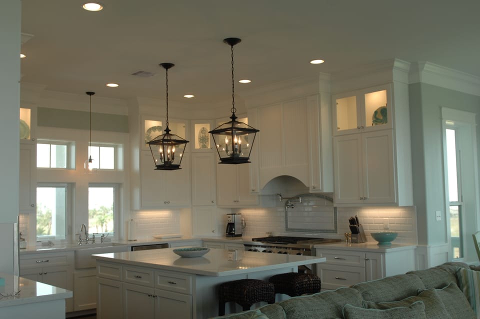 Fabulous chef's kitchen with lighted cabinets