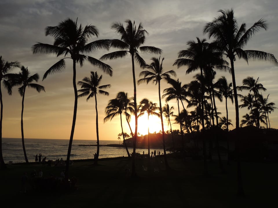 Sunset from the lanai of unit 17.
