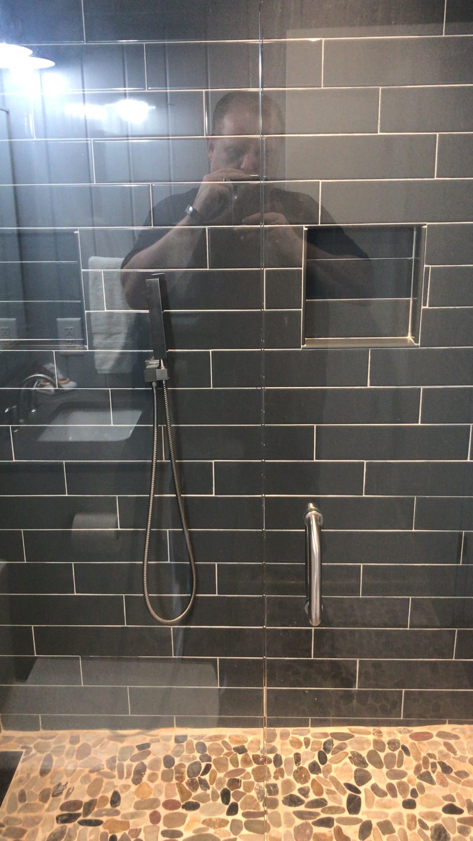 Master bathroom rain shower
