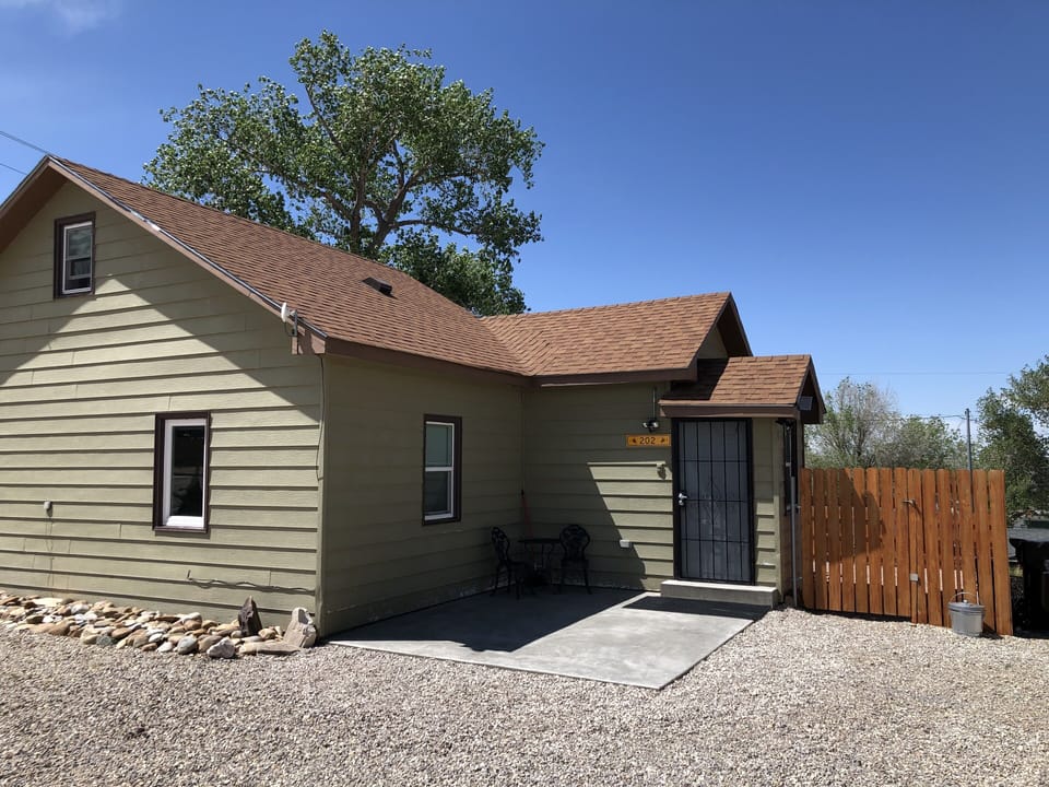 Front door and patio