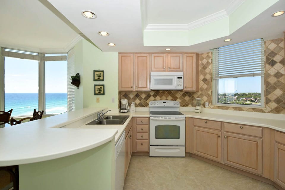 Memorizing ocean views when preparing meals.
