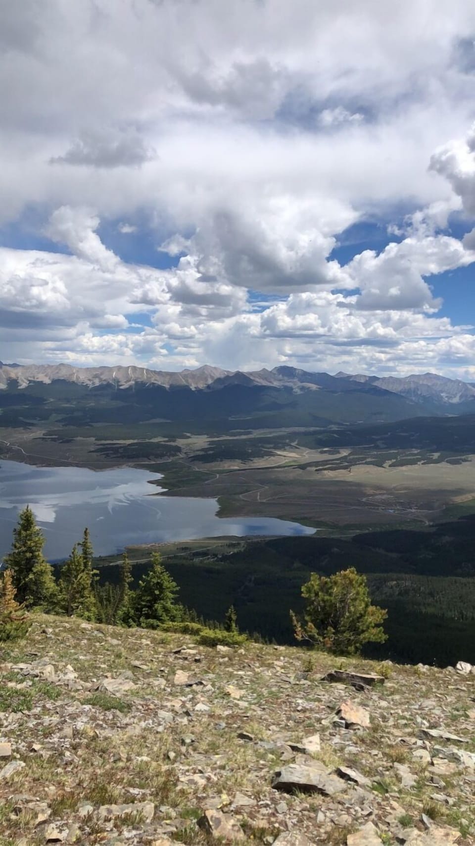 Taylor Park Reservoir views from the top of Park Cone!