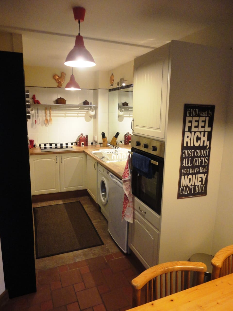 New kitchen w/Induction cooktop , wall oven, washer/dryer, fridge.