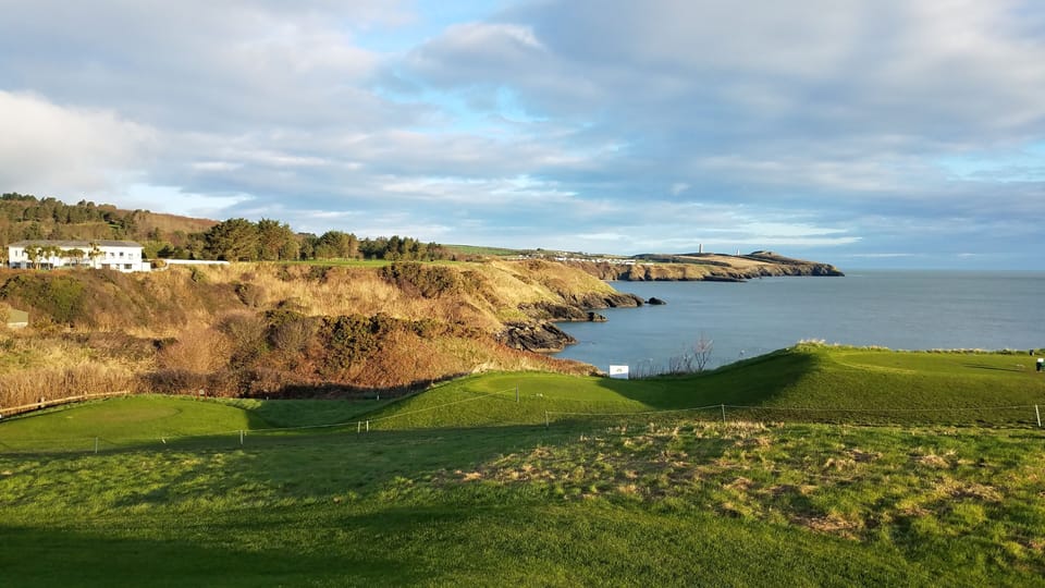 tee box for 16th hole @ blainroe golf course 