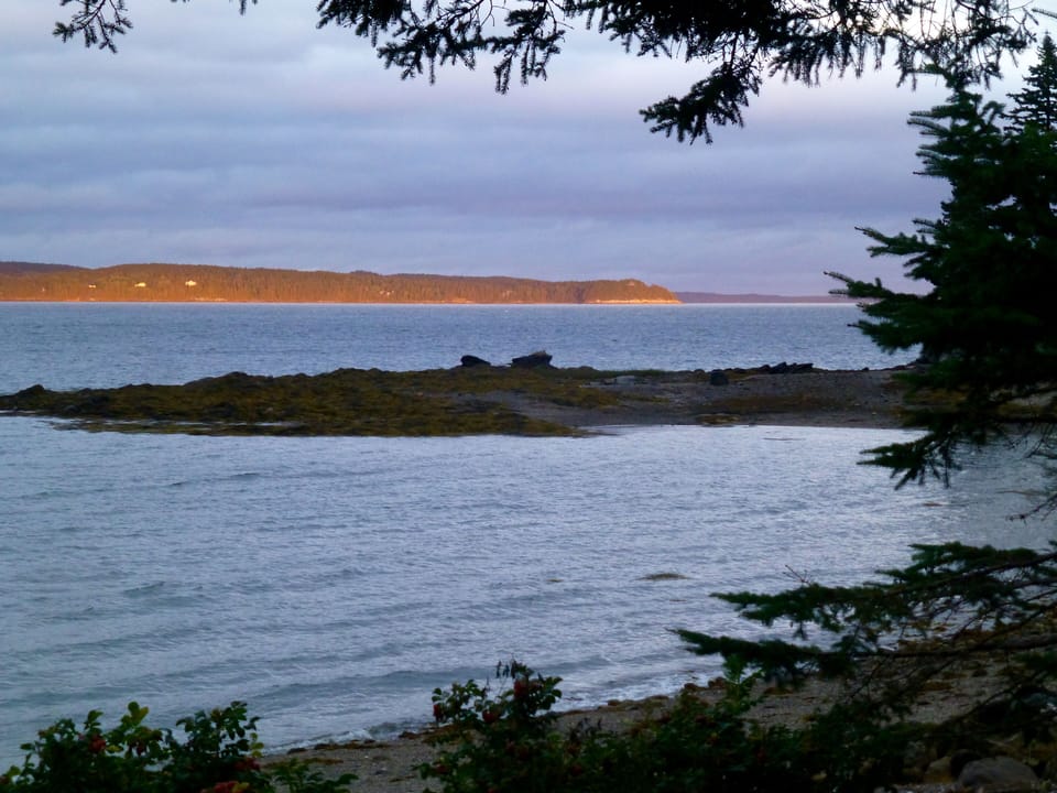 Sunset from deck looking at Cape Rossier