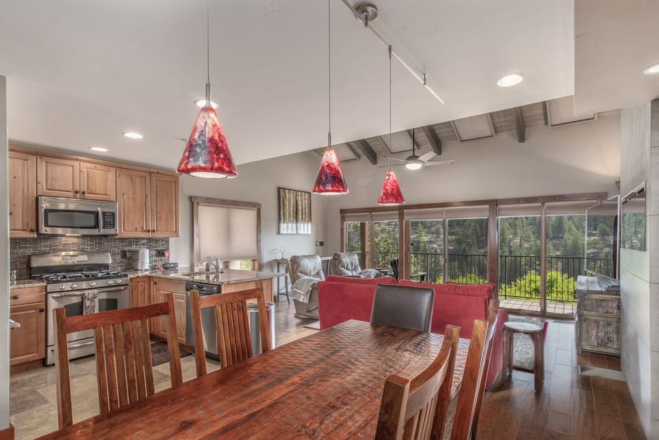 Open living and dining