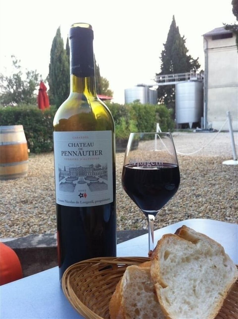 Chateau de Pennautier - winery and restaurant.   2 mins walk from cottage.
