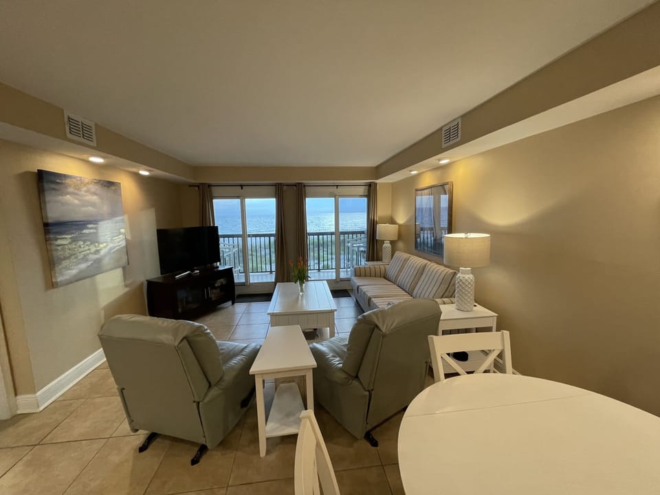 Great view of the Gulf from the Living Room