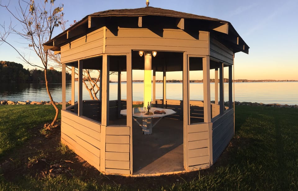 gazebo at end of peninsula