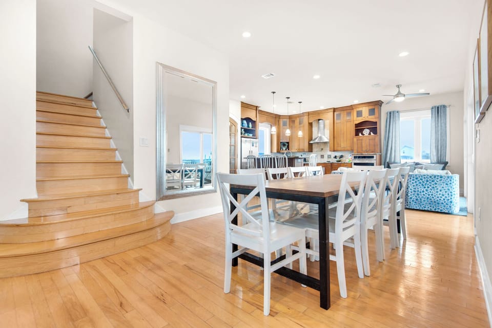 Dining table with seating for ten