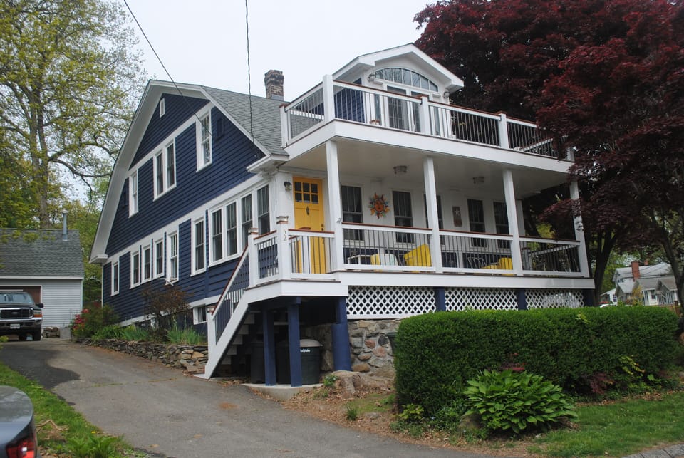 new two story front deck,  Water views from both levels.