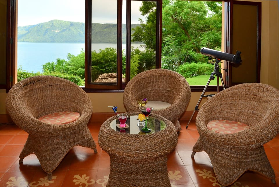 Enjoy the cool breezes and view from the sitting room.