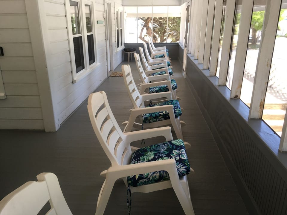 Enjoy rocking on the front porch that looks straight down 1st Ave South.  