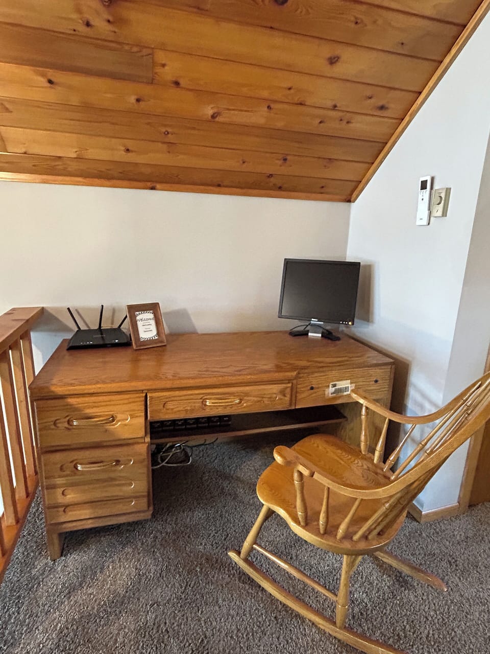 Dedicated area to work in the loft