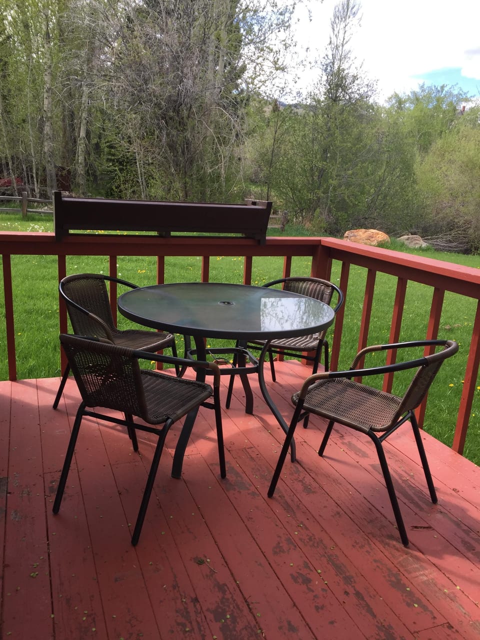 Deck on creek side