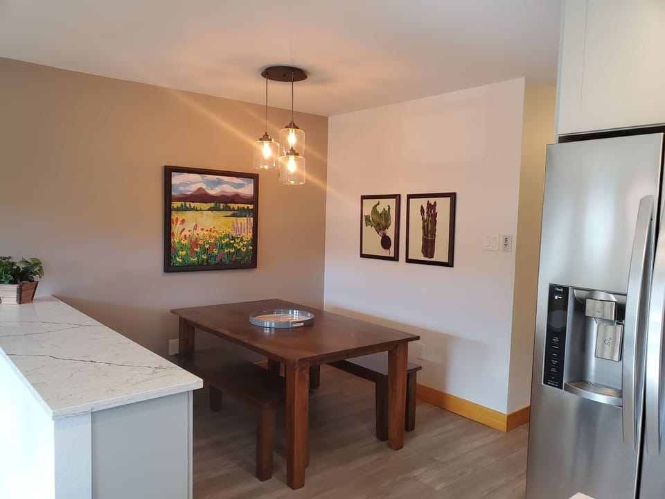Spacious dining area