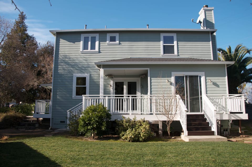 View of the House from the backyard