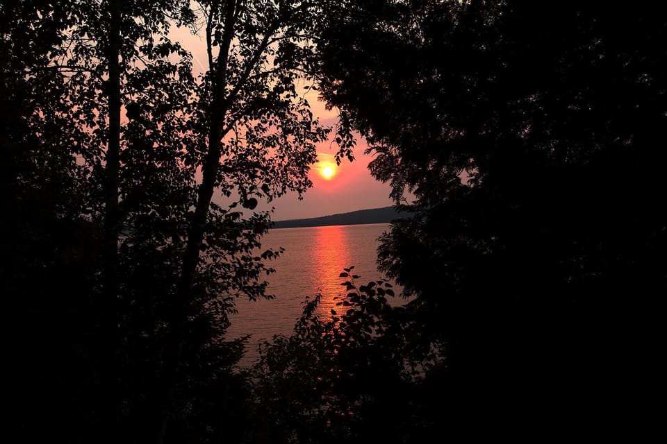 Sunset from fire pit