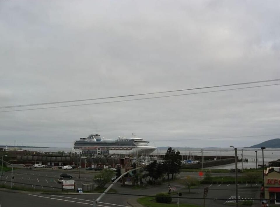 View from sun porch and living room.