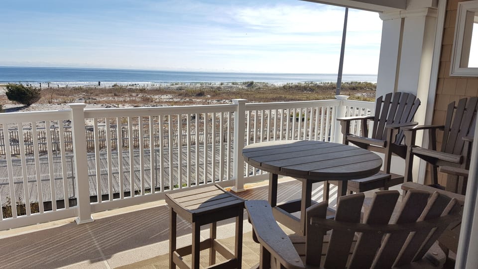 Unobstructed beach and ocean view from private balcony