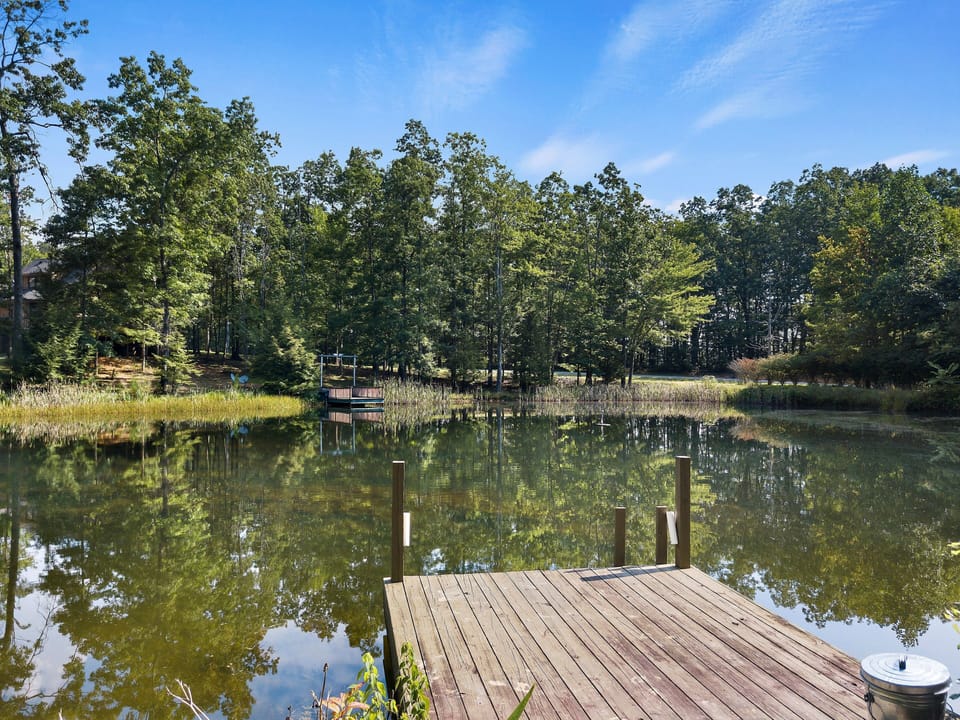 Private pond stocked with catfish &  bass. Paddle boats to enjoy too!