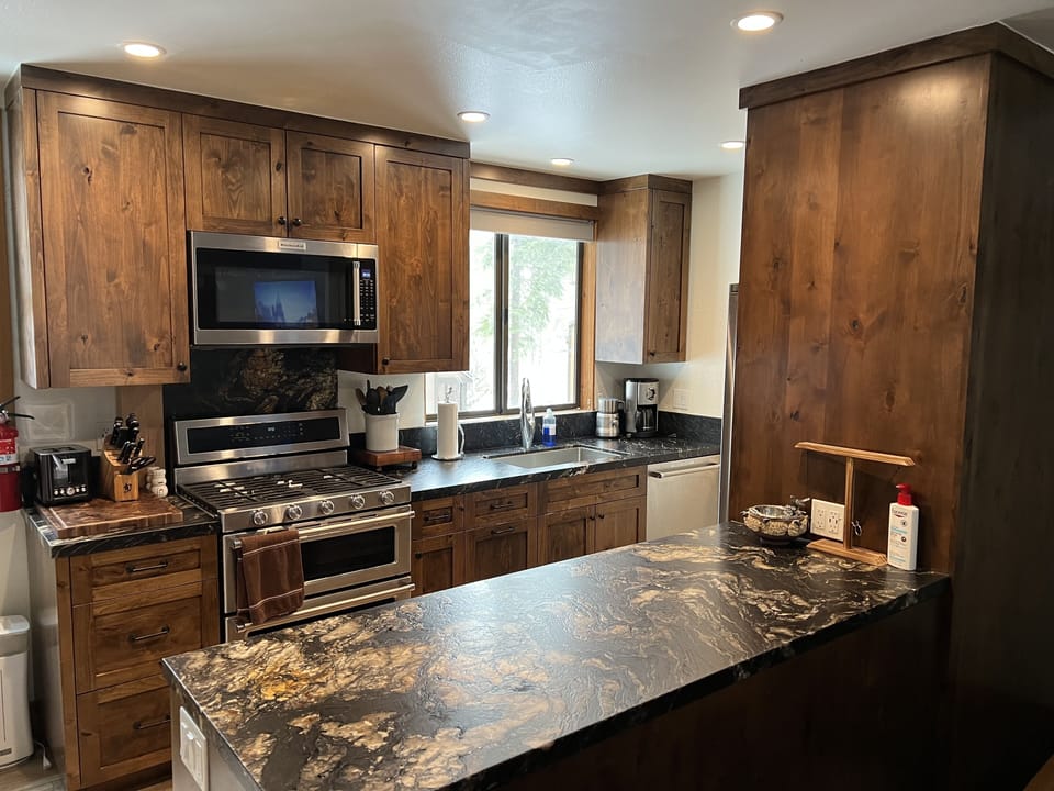 Fully stocked kitchen