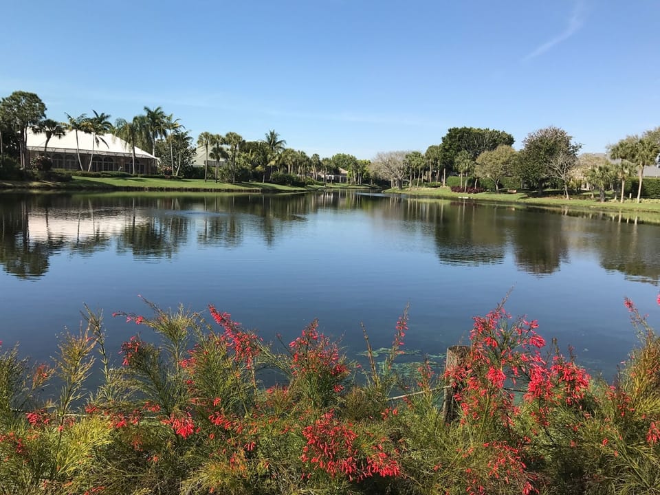 Our view of Oakmont Lake from Living area & Master Bedroom
