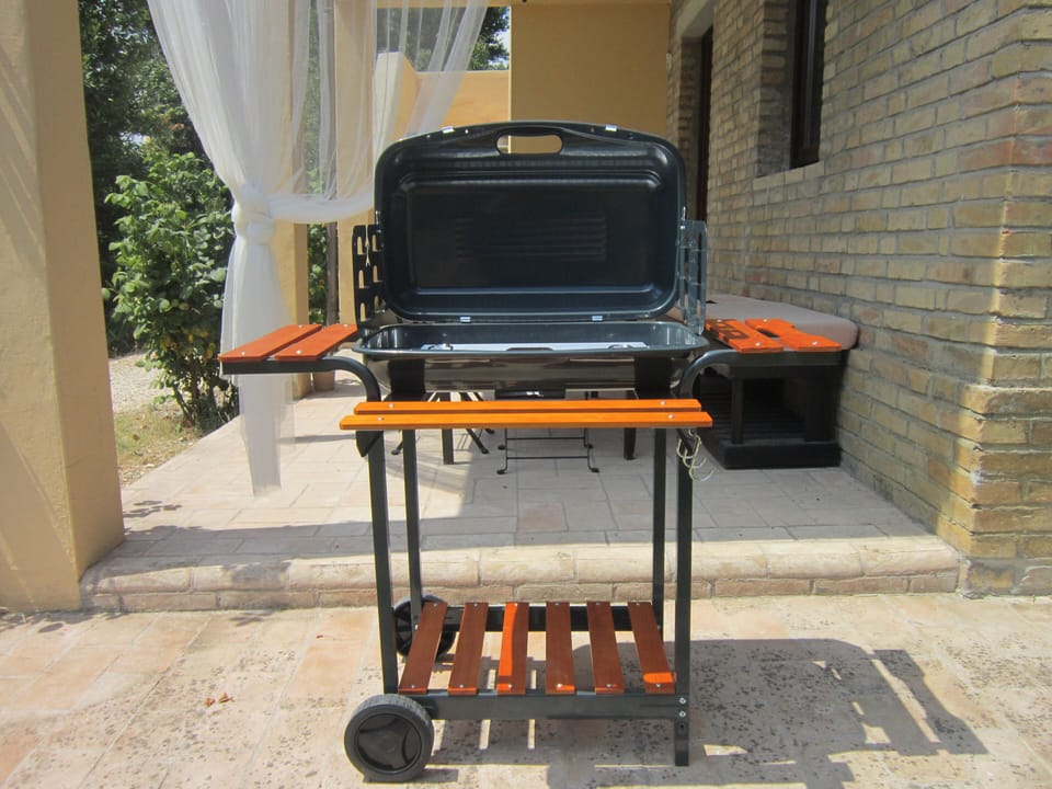 patio with barbeque