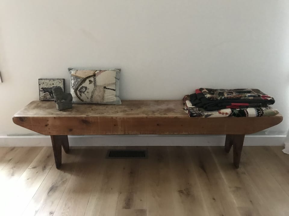 Bench in the master bedroom. 