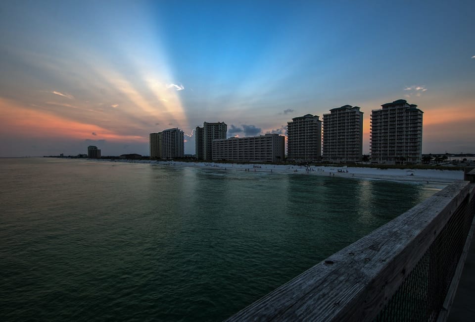 Beautiful sunset on Navarre Beach (Photo courtesy of Allen Skinner).