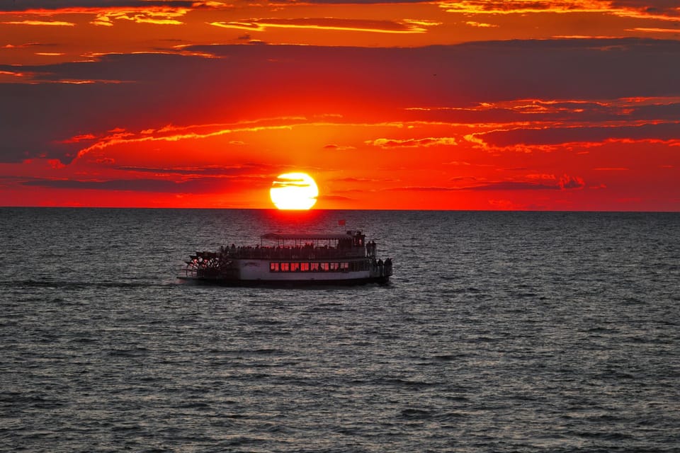 The Star of Saugatuck on a sunset cruise on Lake Michigan