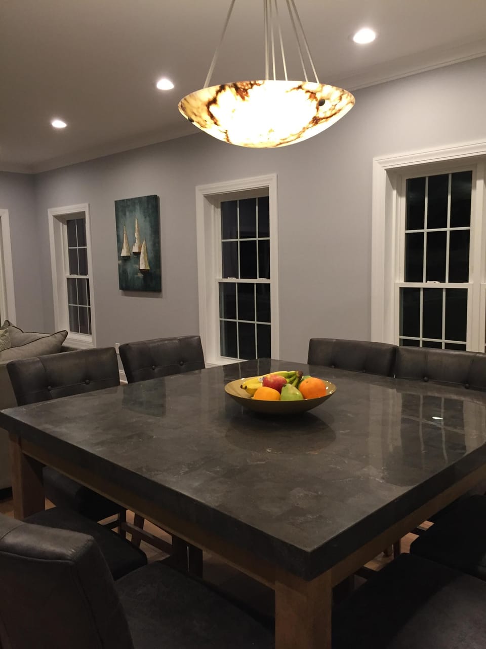 Pub Table in DR.  Open to kitchen & LR.