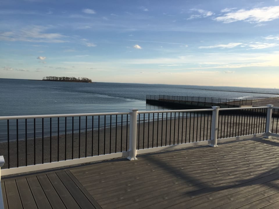 View from Main Deck.  That's Charles Island in the distance.  