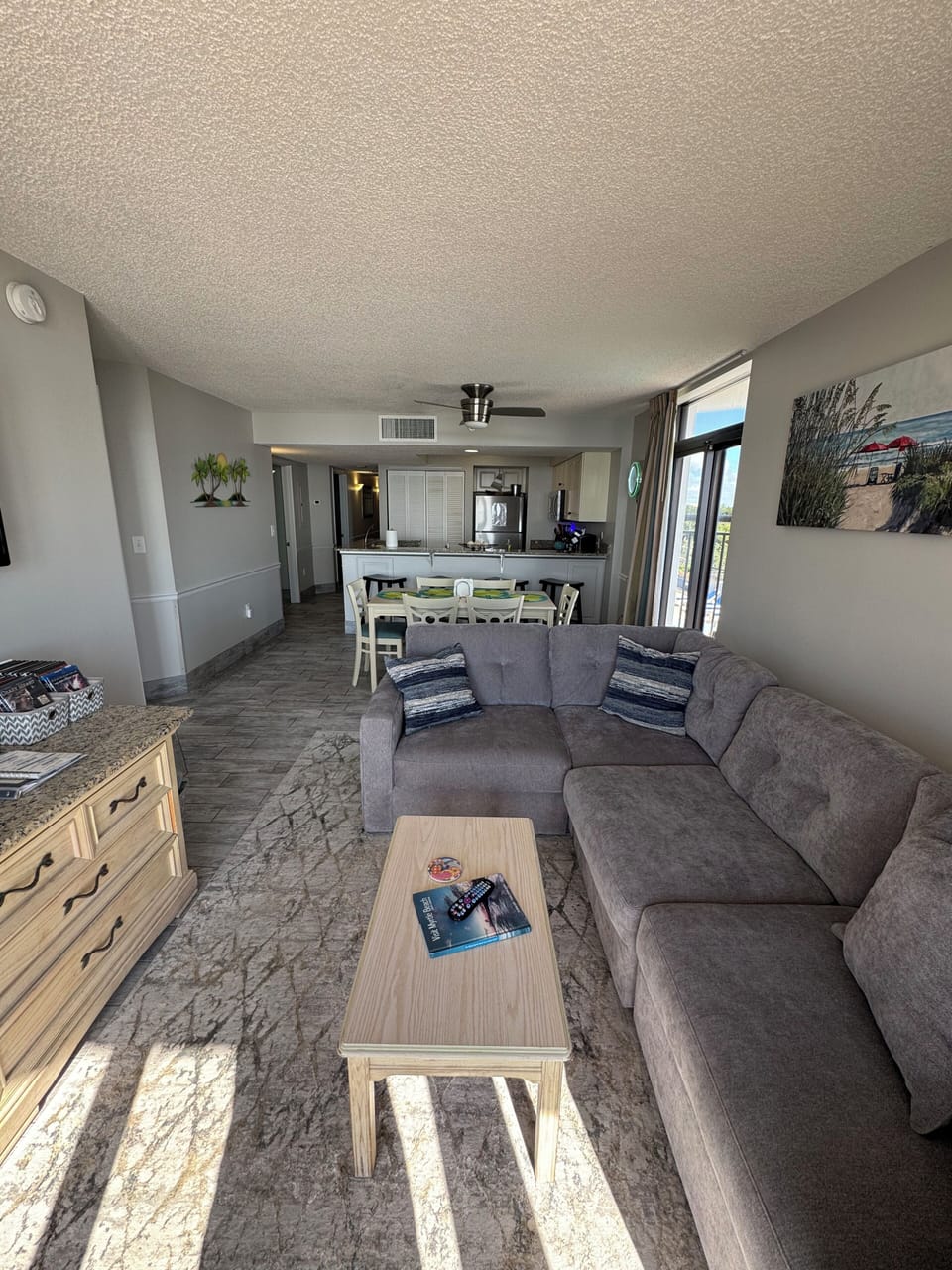 Open concept with plenty of room for 8 people.