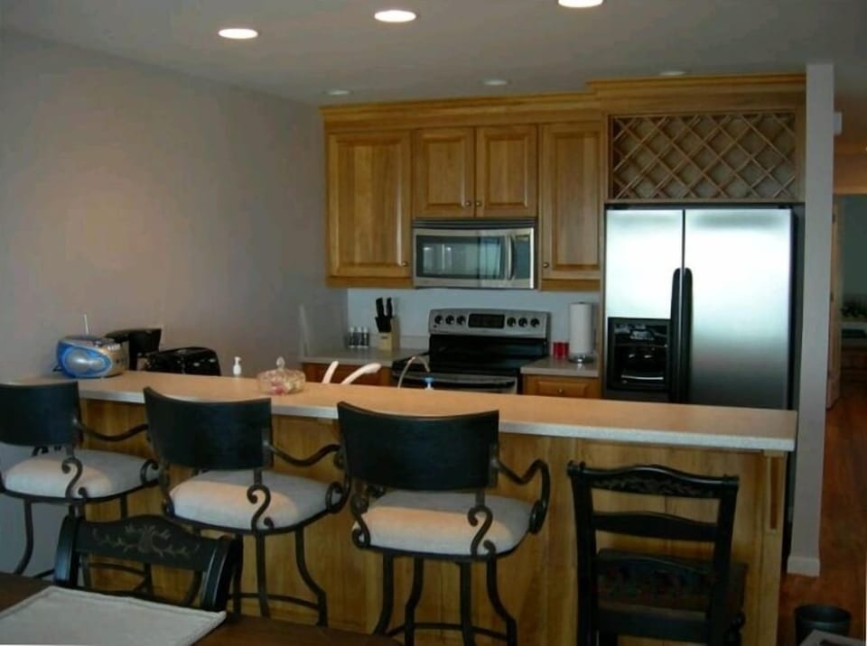 View of the kitchen from the dining room
