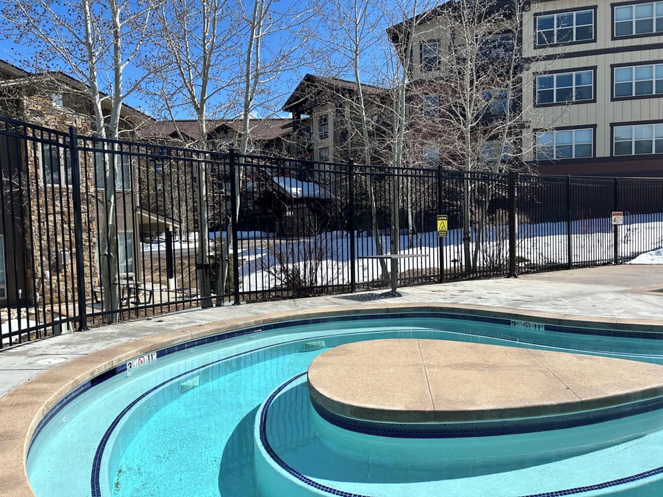 Enjoy recently enlarged hot tub & renovated pool area which is steps from condo.